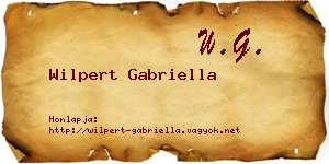 Wilpert Gabriella névjegykártya